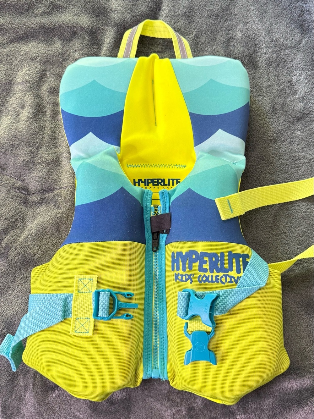 Hyperlite Kids Collection Bright Blue & Yellow Life Jacket